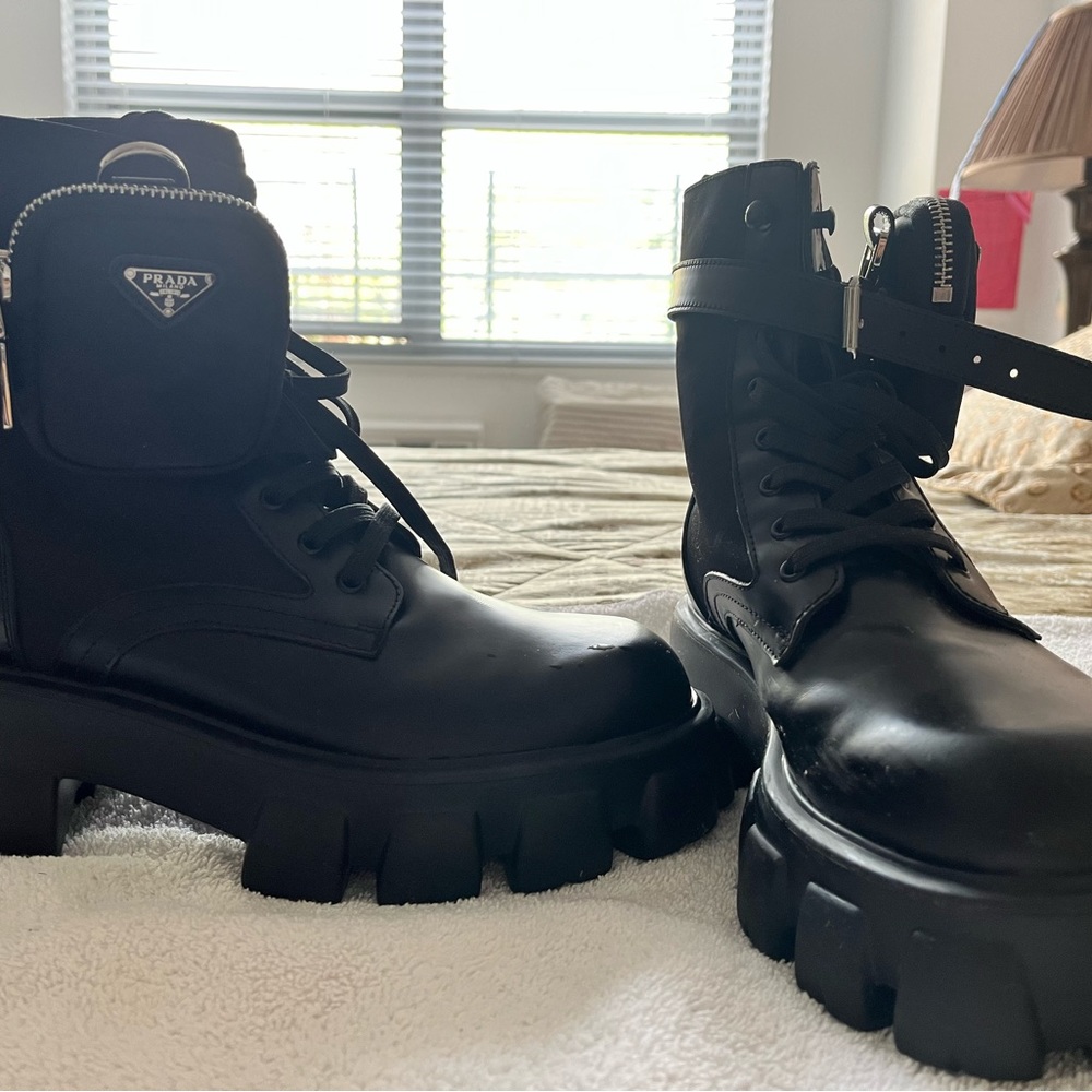 Black Prada Combat Boots